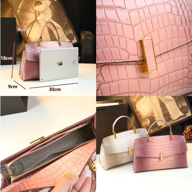 2025 Premium Crocodile Pattern Leather Shoulder and Messenger Bag