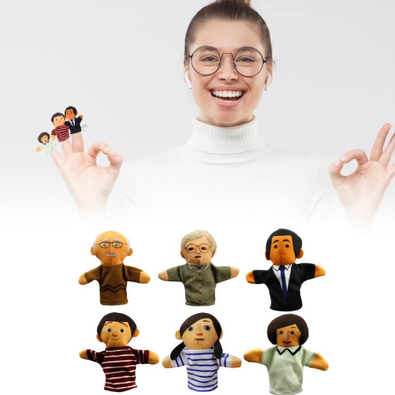 Adorable Family Character Plush Puppets For Interactive Storytelling And Playtime Fun