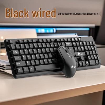 Stylish USB Wired Keyboard and Mouse for Office and Gaming