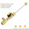 Valve Core Remover Installer Tool, R410A R22 AC Schrader Valve Core Remover, Dual Size 1/4" & 5/16" Port HVAC Valve Core Removal