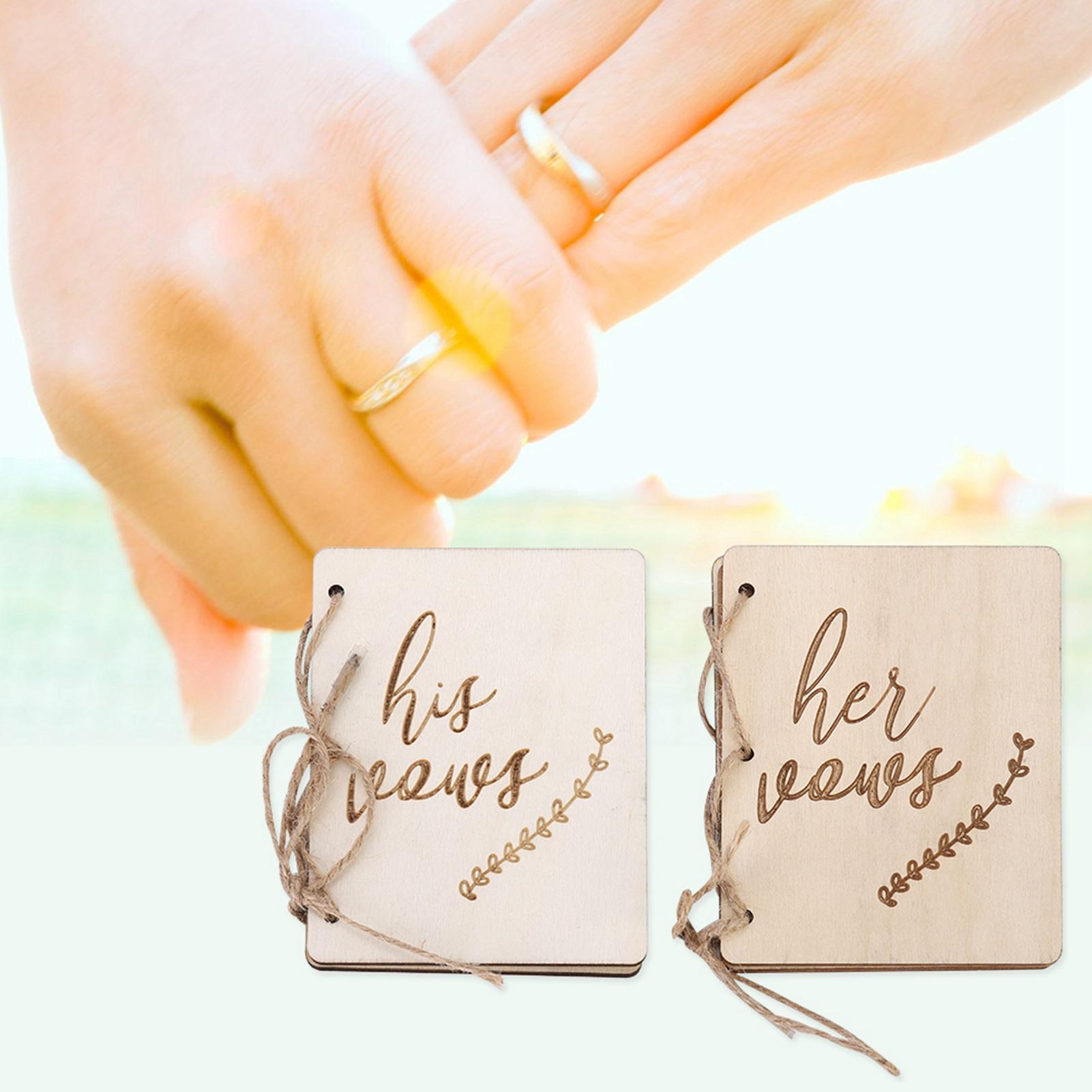 

2pcs Wedding Ceremony Party Vow Booklets Oath Book Props Decoration Accessory Type 3