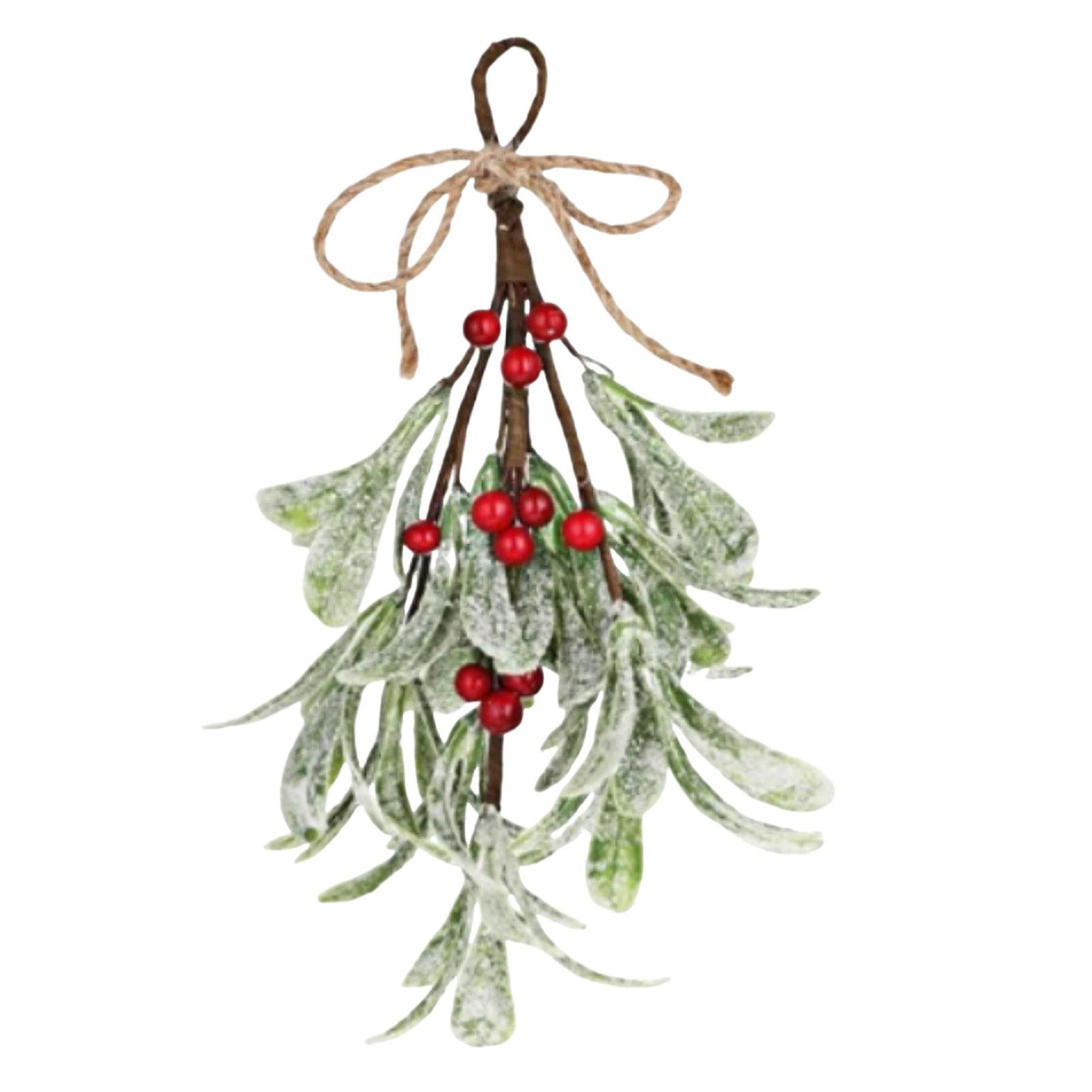 

Artificial Mistletoe Branch Ornament Adds Warmth And Love To Home Mistletoe Christmas Decor белый