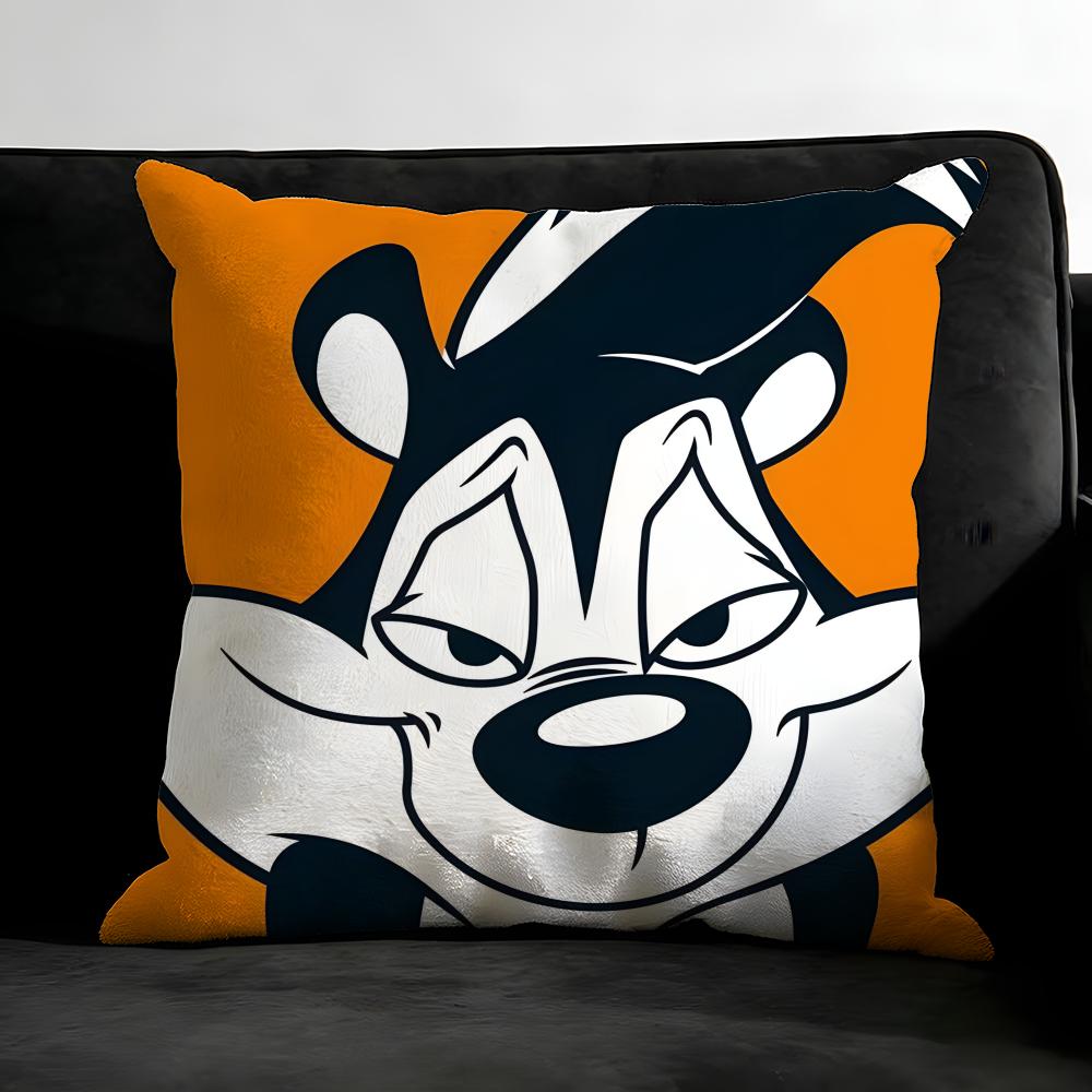PPepe LeE Pew Cartoon Cushion Cover Pillowcase Ultra Soft Skin Friendly Fabric Cloud Like Comfort Concealed Zipper