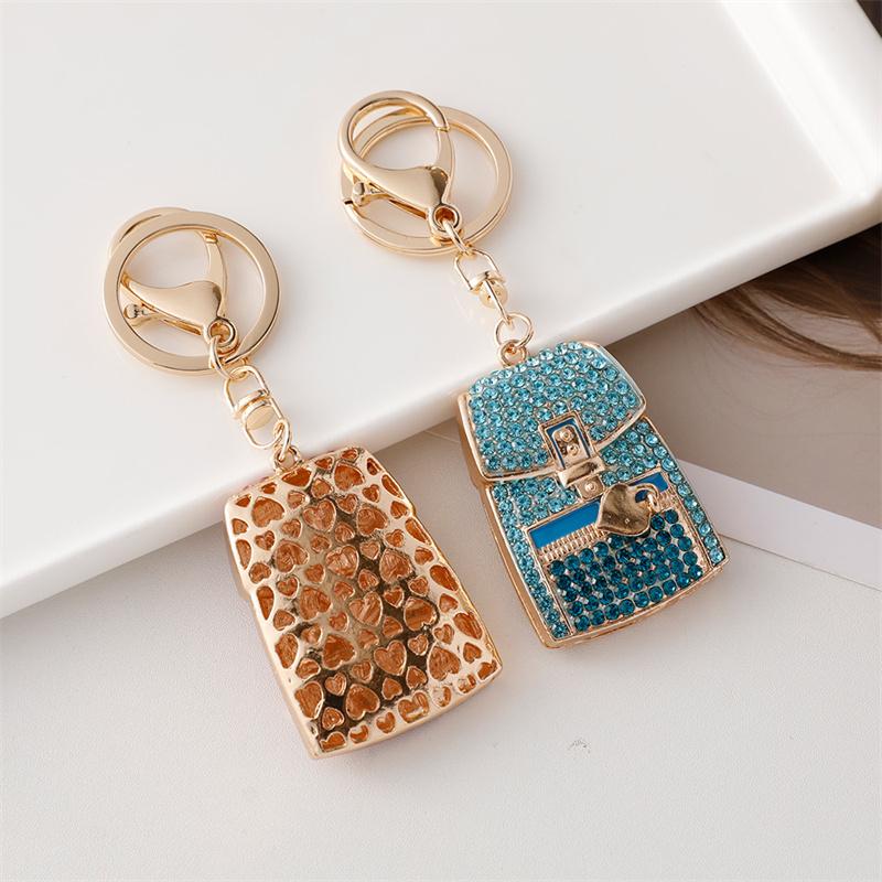 Sparkling Rhinestone Mini Backbag Enamel for Women and Girls - Perfect for Purse Bag Backpack or Car Pendant Charm Gift Bag Charm