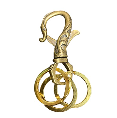 

Латунное кольцо для ключей, держатель для ключей, поворотный крючок для ключей, брелок, подарок