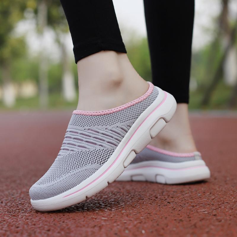 35-48 Męskie kapcie wewnętrzne Męskie półkapcie Letnie siatkowe metry-oddychające męskie czarne buty Mueller