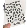 Embossed Black & White Rose Nail Art Stickers - Retro Gradient Floral Design