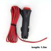 1.5meter Car 12V Universal  Lighter Socket Wire Plug Cable with Switch Fuse LED Indicator Car Power Supply Cord 1.5m