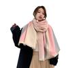 New Imitation Cashmere Scarf for Women Korean Style Autumn and Winter Warm Scarf British Fashion F Letter Long Shawl