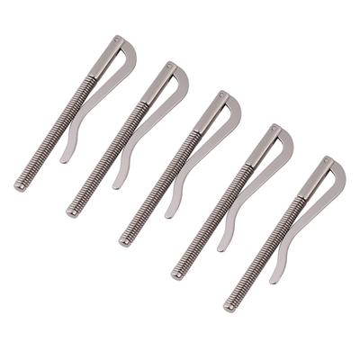 5 Adet Dayanıklı Para Bahar Klipsi DIY Aracı Bifold Deri Cüzdan Çanta Kredi Kartı Tutucu