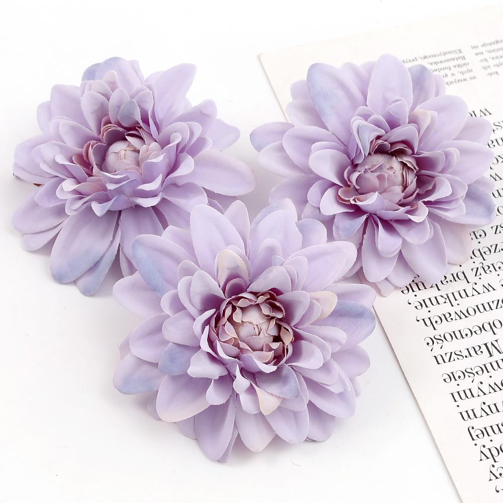 3/5Pcs Artificial Flowers Silk Rose Head Big Fake Flowers For Home Decor Wreath Accessories Bride Wedding Marriage Decoration