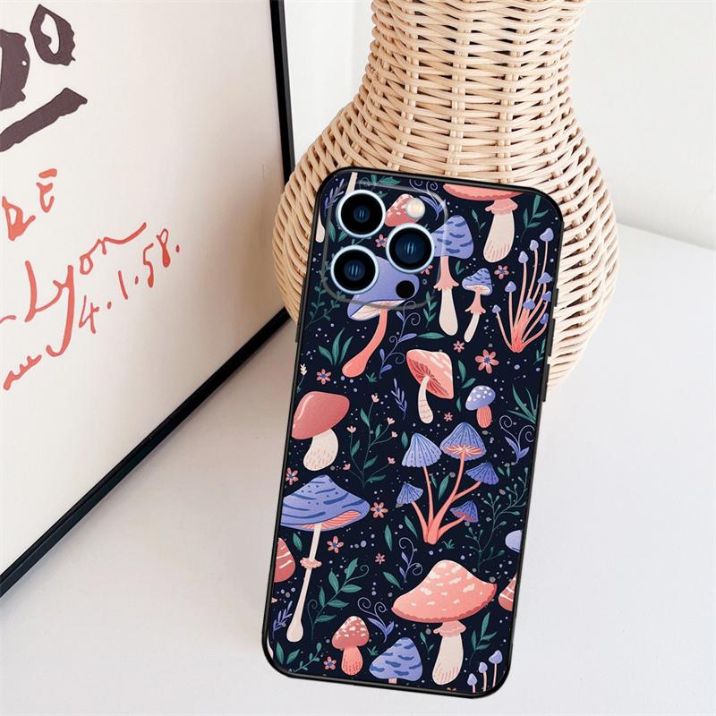 Trippy Mushroom Phone Case For iPhone 17 Pro Max 16 15 11 13 12 14 Pro Max Mini 15 16 Plus 16e 17 Air Cover