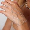 Bohemian Mesh Chain Bracelet And Ring Women Metal Sexy Exaggerated Bangle Beach Wedding Bride Fashion Jewelry Accessories Gifts