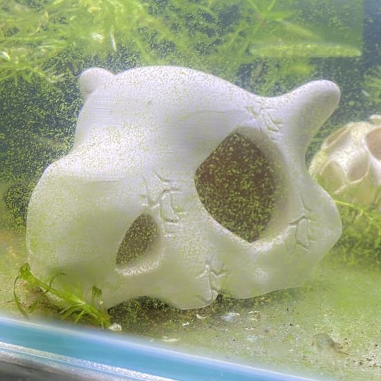 Fish Tank Cave Decor Skull Decoration Cave, Realistic Durable PLA Hideout Reptile Shelter, 3D Printed Habitat Ornament for Aquarium Landscaping
