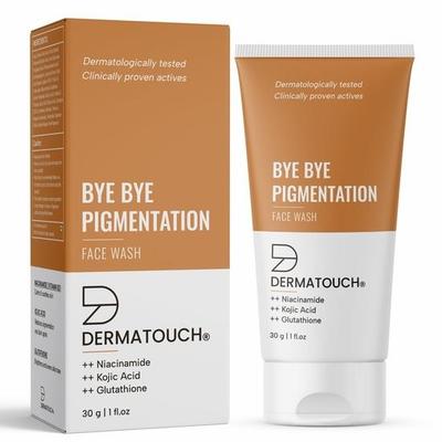 DERMATOUCH Jabón Facial Anti-Pigmentación Bye Bye || Jabón Facial Anti-Pigmentación para Mujeres/Hombres con Niacinamida, Ácido Kójico y Glutatión - 30 g
