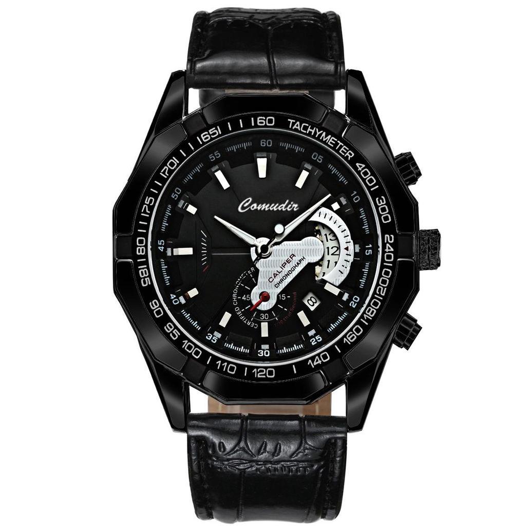 Men's Luminous Waterproof Automatic Calendar Watch with Large Dial