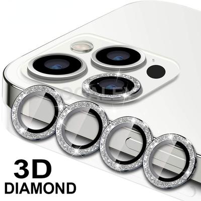 Θήκη 2/3Pcs για iPhone 12 Pro Max Case Diamond Camera Lens Protector for iPhone 13 11 13 Pro Max 3 Tempered Glass Screen Protector