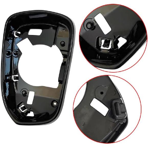 Side Door Rearview Wing Mirror Cover Frame Left Driver Side, Compatible with Ford Fusion 2013-2020, Wing Mirror Surround Frame