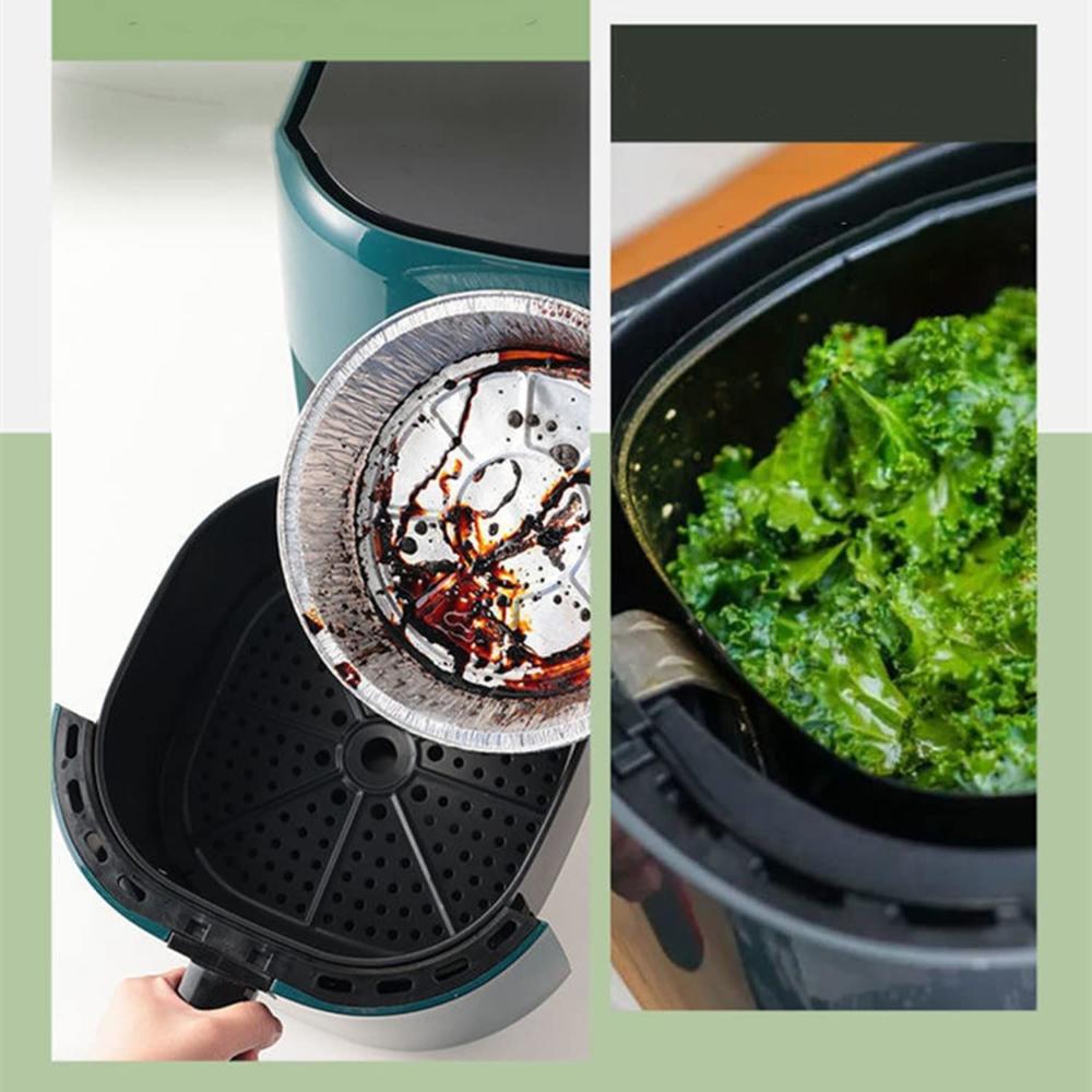 Roasting Baking Air Fryer Liner Round Aluminium Foil Trays Containers Aluminum Foil Tin Box