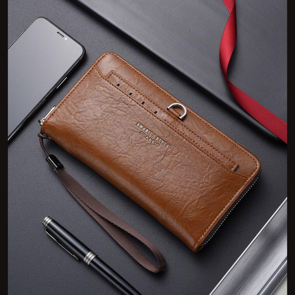Multi Slot Long Wallet Purse Business Clutch Bag Elegant Mobile Phone Bag Business