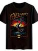 Guns N' Roses Grafik-T-Shirt - Unisex Schwarzes Rockband-T-Shirt mit ikonischem Skelett- und Gitarren-Design