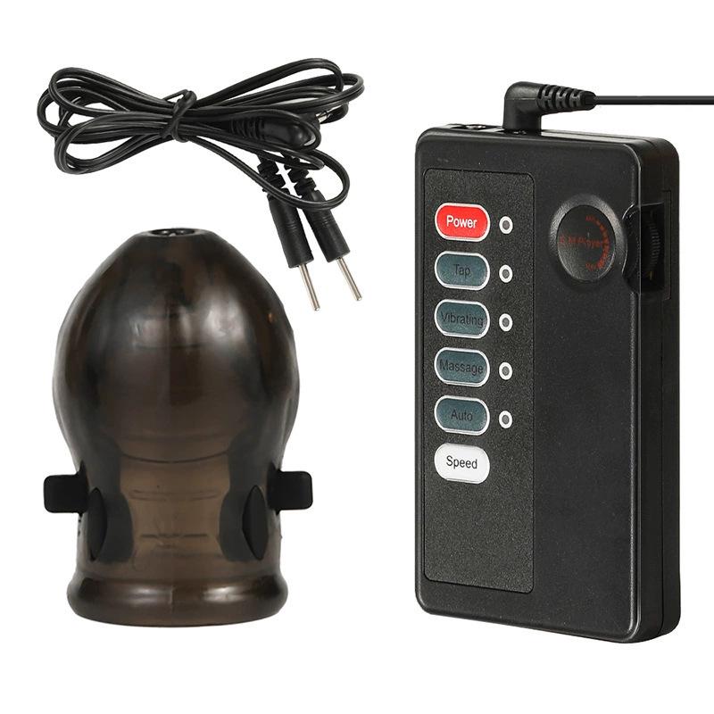 Men's Remote Control Desensitizing Electric Shock Trainer for Endurance and Self-Pleasure