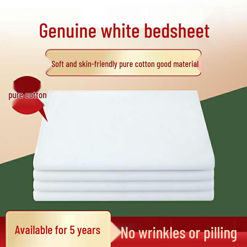 White Single Bed Sheet 150x210 cm
