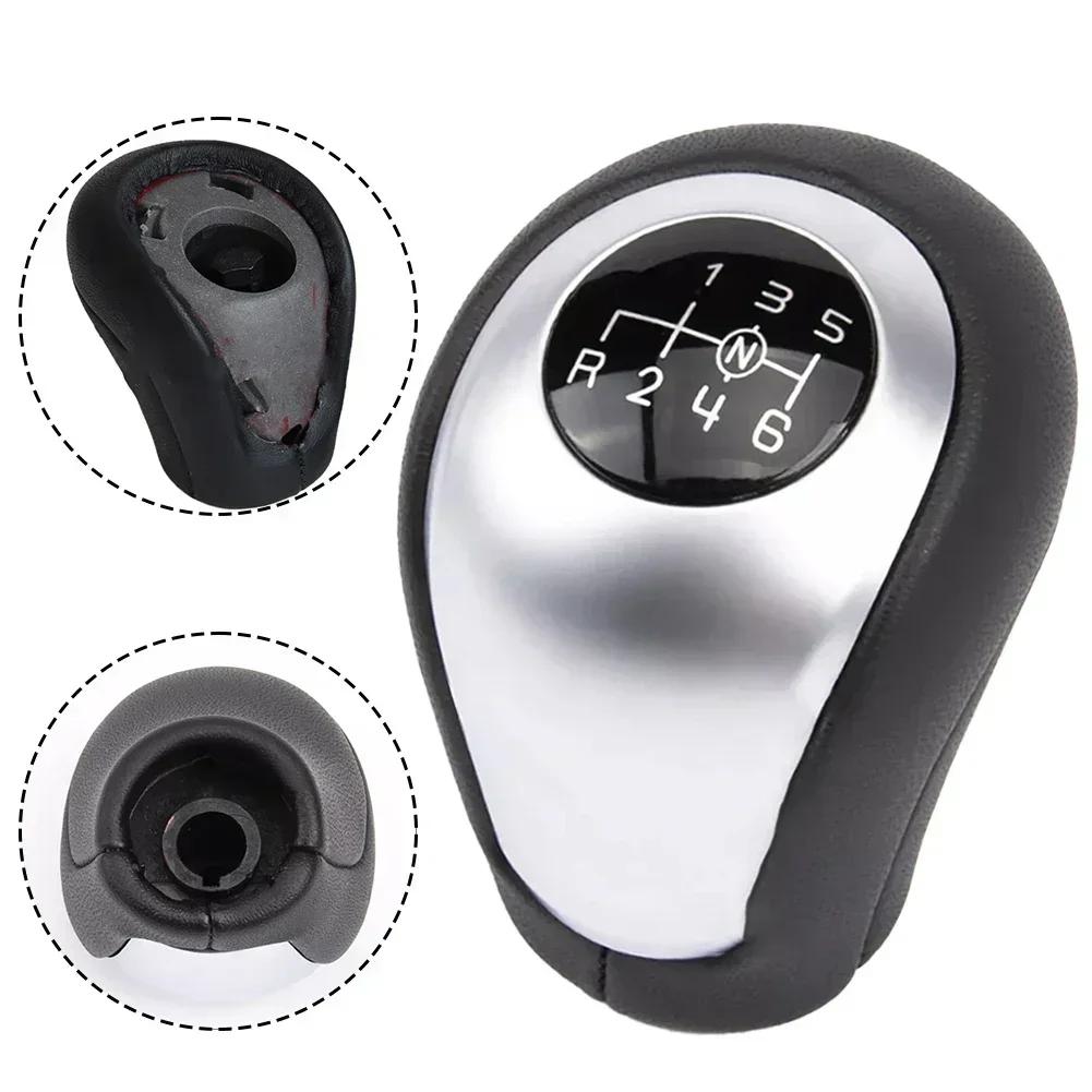 Effortless Gear Shifting 6 Speed Gear Knob Car Gear Shifter Comfortable Grip Direct Fit Design Easy Installation Premium Leather