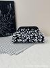 Women's Striped Knitted Makeup Bag - Versatile, Stylish, Large Capacity