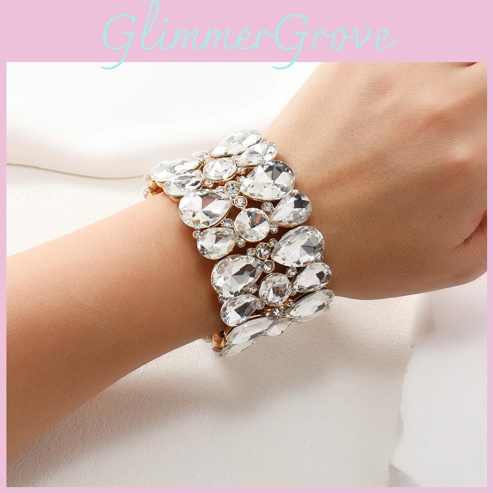 Drop Luxurious Water Crystal Glass Fashion Bracelet For Stylish Women Winter