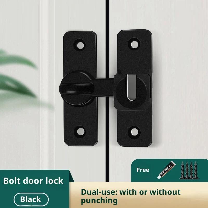 Door Lock Zinc Alloy 90 Degree Sliding Door Latch Heavy Duty Barn Gate Bolt Protect Privacy Cabinet Closet