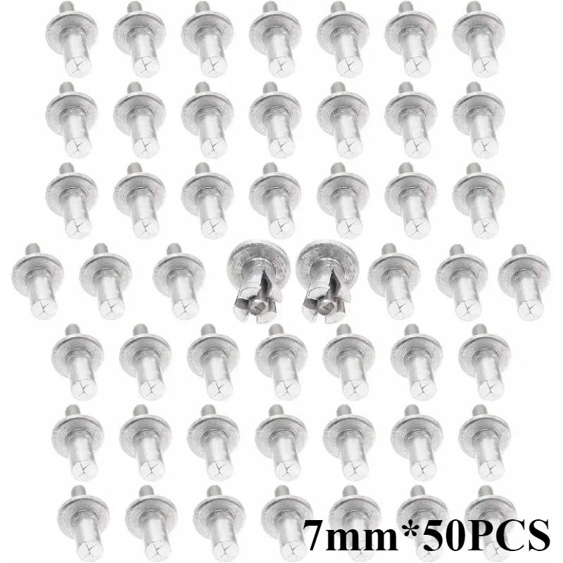 

Распорные заклепки из алюминиевого сплава Распорные заклепки с молотковым приводом Стальной стержень с ударным механизмом Винты Гвозди Крепеж Инструменты 7mm*50PCS