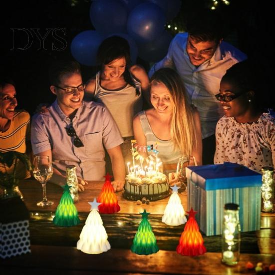 Realistic Xmas Decor Christmas Tree Lamp, Light Up Mini Night Light, Evergreen Holiday Battery Operated Tabletop Decoration for Winter Indoor