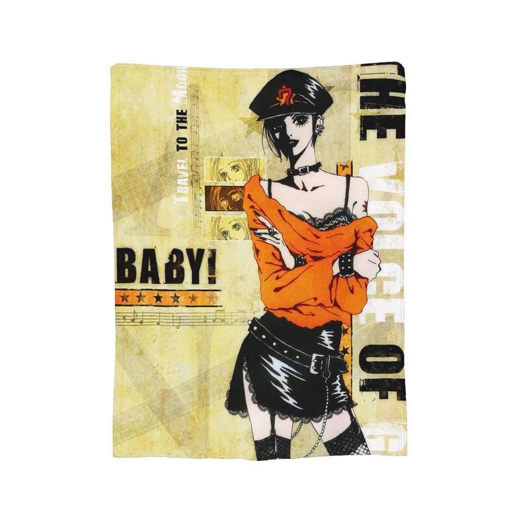 Nana Osaki Anime Blanket Cover Flannel Black Stones Punk Manga Warm Throw Blankets for Bedroom Sofa Bed Rug