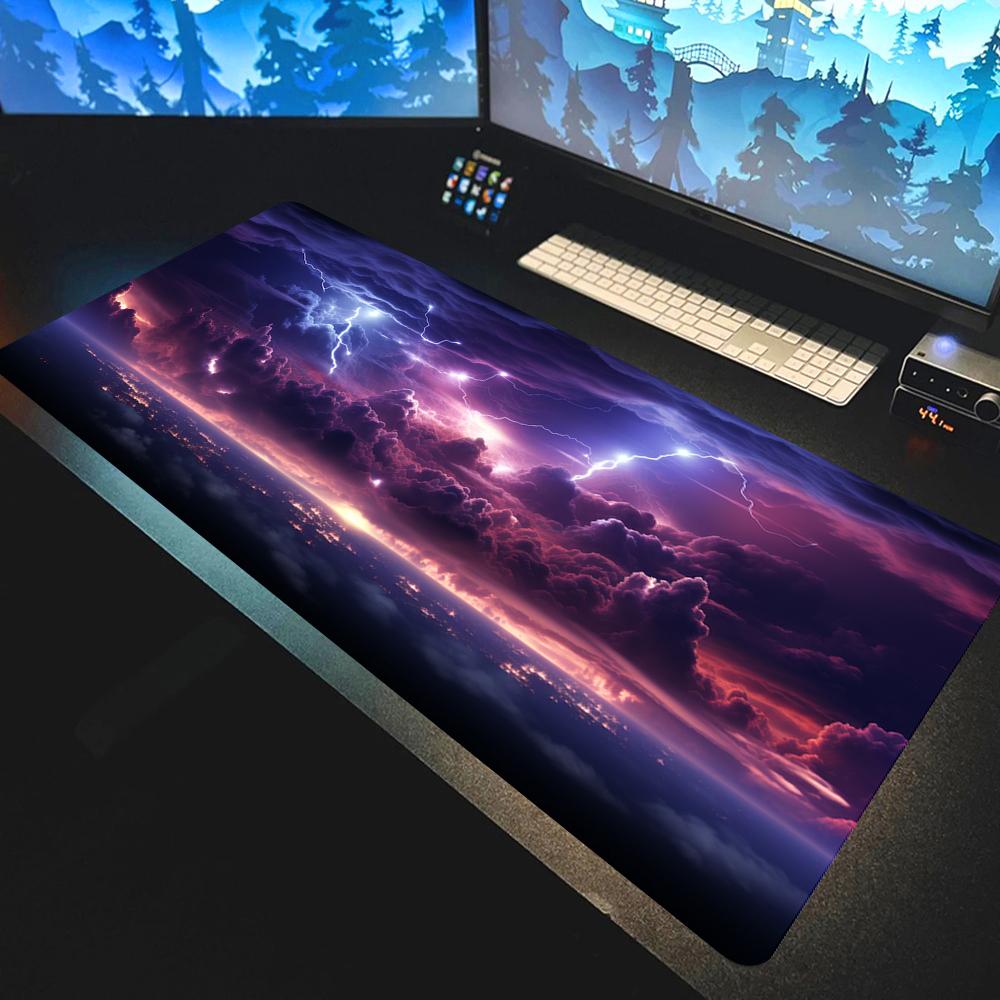 Mouse Pad Galáxia Estrelada HD Grande Computador Escritório Jogo Tapetes de Mesa XXL Borracha Antiderrapante HD Teclado Mousepads Universo Tapete de Mesa