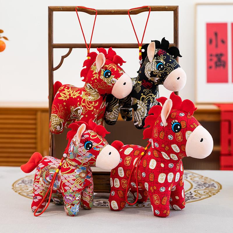 Traditional Zodiac Plush Horse Toy With Soft Fabric For Gift And Collecting