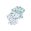 Stand Collar Seaside Vacation Style Summer Polo Shirt Short Sleeve