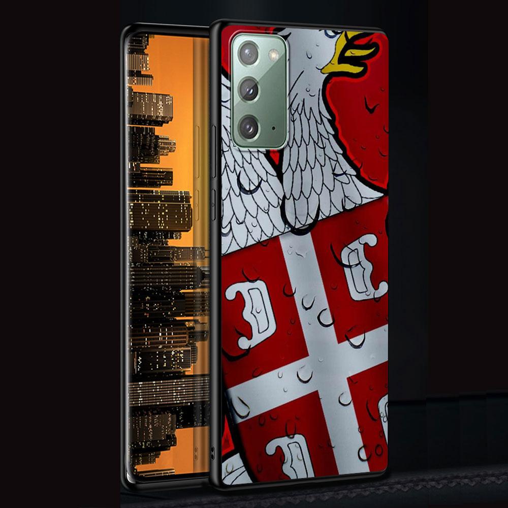 

Чехол с сербским флагом для Samsung Galaxy Note 20 Ultra 10 Lite 9 8 A53 A52 S23 S22 S21 FE S20 Plus, силиконовый черный чехол для телефона Samsung Note 10 Lite