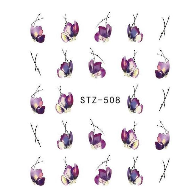 

Наклейка бабочка цветок водная наклейка трафареты для дизайна ногтей