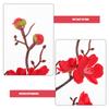 Realistic Artificial Plum Blossom Potted Flower Fade Proof Vibrant Colors Easy Arrange Low Maintenance Home Decor Office Space