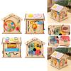 Wooden Busy House Toy For Kids With Educational Activities And Multifunctional Puzzle