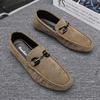 Dress Shoes Suede Leather Men Round Toe Formal Moccasin Loafers Soft Flat Man Casual Shoe Business Cheap Clearance Original Hot