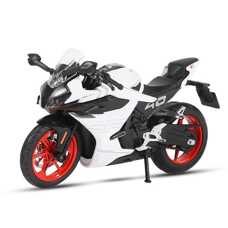 Simulation 1/12 CFMOTO 450SR Alloy Motorcycle Model Sound and Light Toy Vehicle Children Boy Birthday Gift Collection Miniature