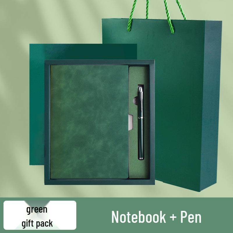 High-End Soft Leather Business Notebook with Magnetic Buckle and Custom Logo - Ideal Gift Set