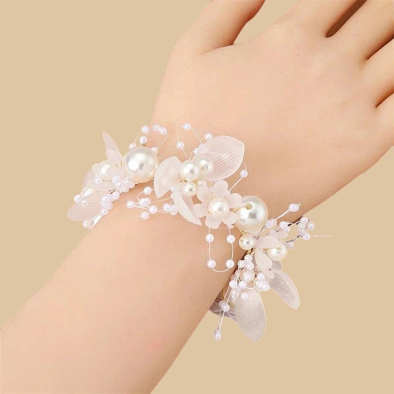 1Pc Children's Floral Pearl Hair Accessory,party Dress,wedding Flower Girl,elegant Dreamy Design,exquisite and Safe Materials