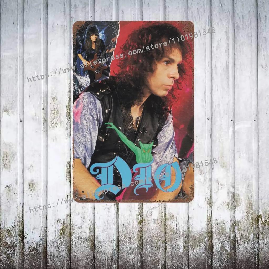 Dio Bands Metal Decor Poster Vintage Tin Sign Metal Sign Decorative Plaque for Pub Bar Man Cave Club Wall Decoration