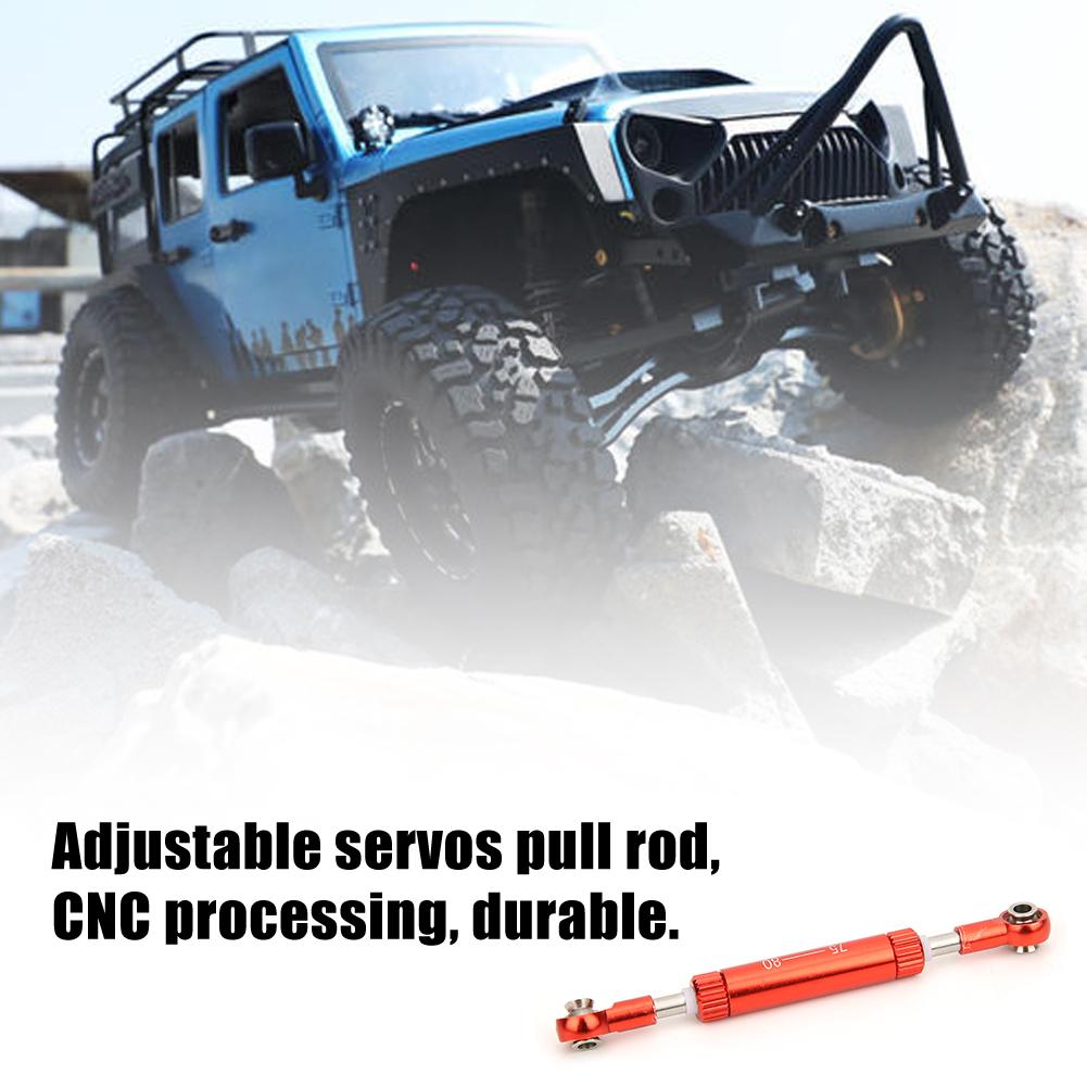 Servos Pull Rod-Steering Lever Accessory for SCX10 D90 1/10 RC Car(75-80mm )