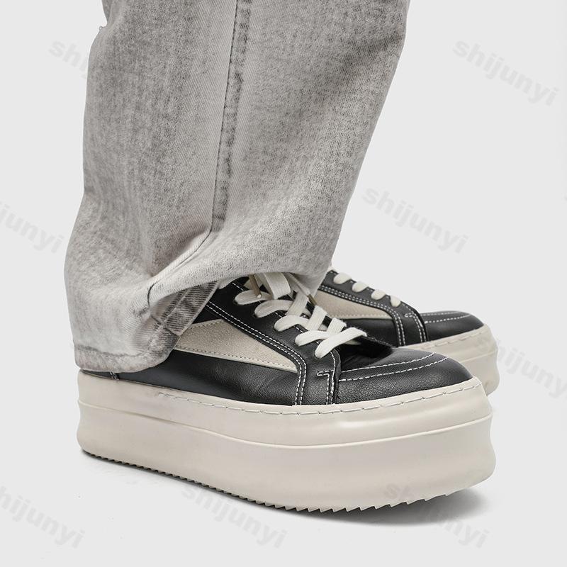 Fashion 2025 Spring New Niche Design Fashion Thick Soled Height Increasing Flat Shoes Low Top Sports Leisure Lightweight Chunky sneakers