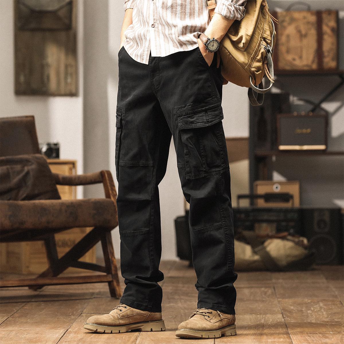 

Youth Men s Plus Size Tactical Pants - Trendy Pure Cotton, Straight Leg, Multi-Pocket Style 36