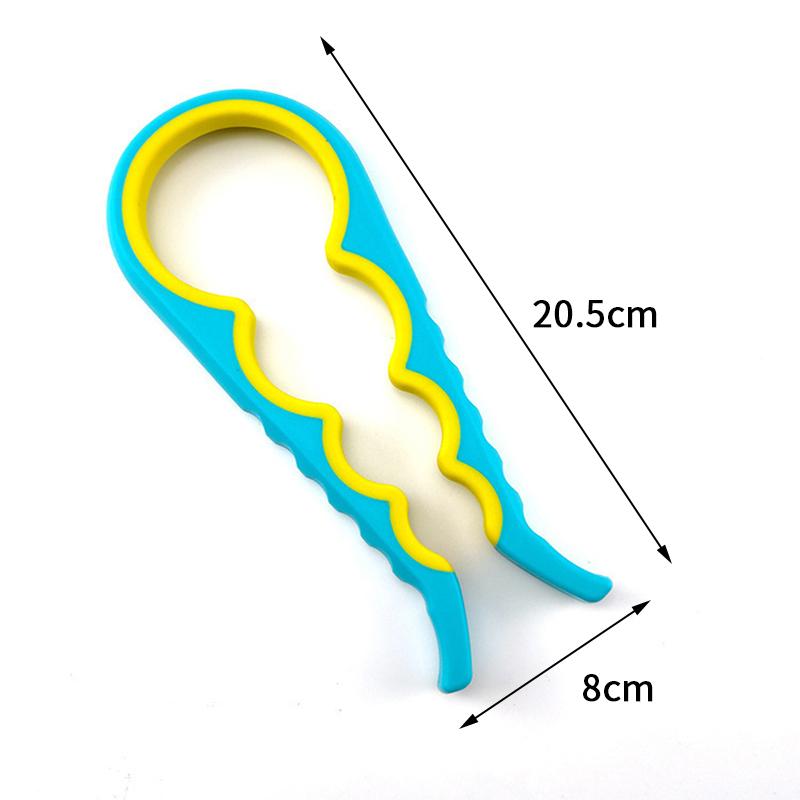 4-in-1 Flaschenöffner Multifunktions-Kunststoff-Glas- und Flaschenöffner Rutschfestes Küchenwerkzeug für Dosen und Deckel